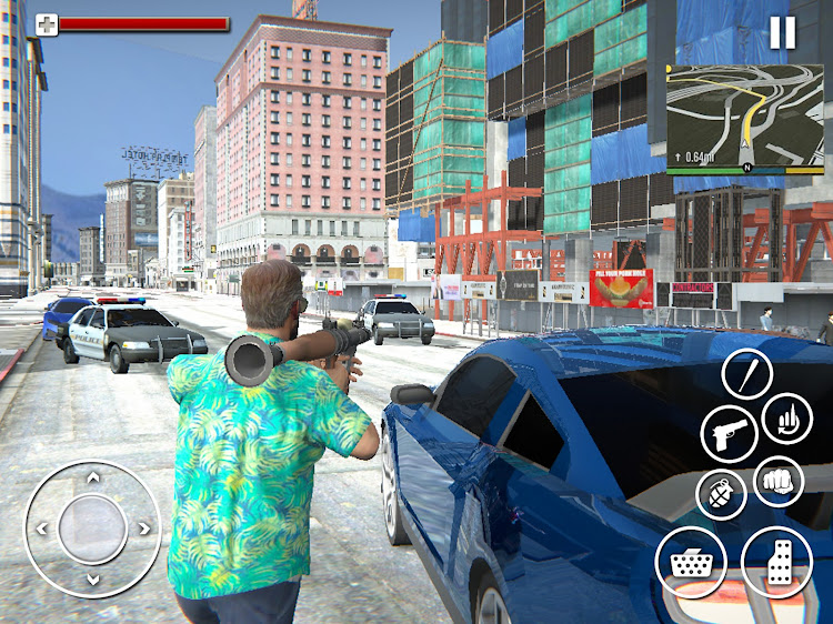 #5. Real Gangster Crime Miami City (Android) By: Games box Studios