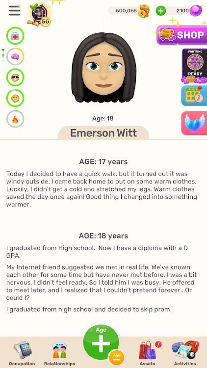 #5. Age Sim: Adventure Living (Android) By: USPEX Games