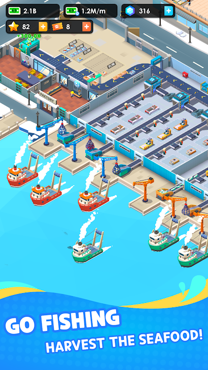 #2. Seafood Inc - Tycoon, Idle (Android) By: Dovi Games