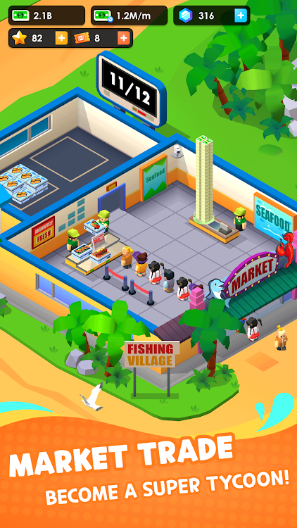 #6. Seafood Inc - Tycoon, Idle (Android) By: Dovi Games