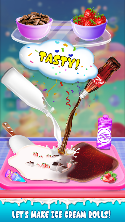 #6. Diy Ice Cream Roll Cone Maker (Android) By: Phone Games Studio