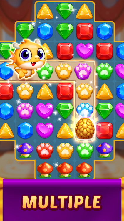 #4. Jewel Match Dragon - No Wifi (Android) By: BuildFun - Jewel Games Star