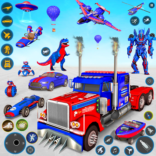 #9. Police Truck Robot Transform (Android) By: Go Jins - Robot Games and Shooting Games