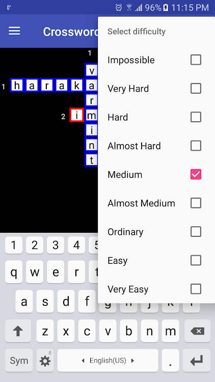 #5. Crossword (Android) By: Mikalai Yatskevich