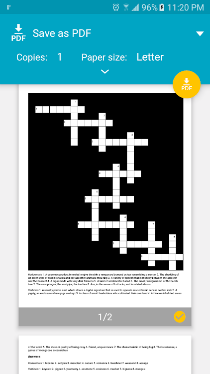 #7. Crossword (Android) By: Mikalai Yatskevich