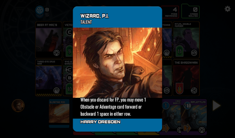 #2. Dresden Files Co-op Card Game (Android) By: Hidden Achievement LLC