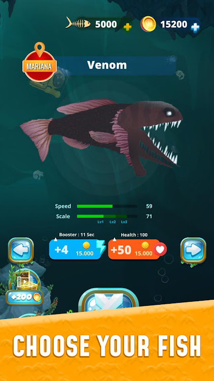 #2. Grow Fish.io : Fish Hunter (Android) By: Pelit Games66