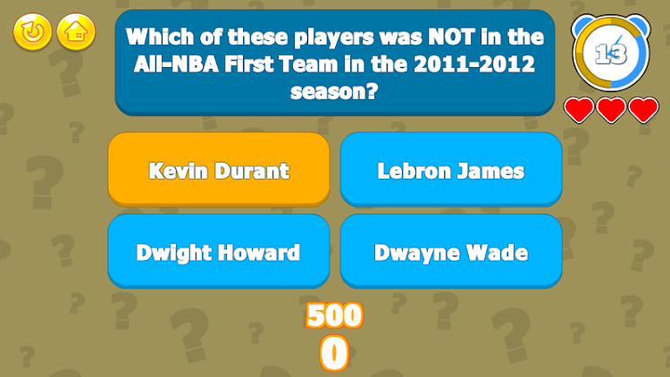 #8. The NBA Trivia Challenge (Android) By: LoadUpGames.com