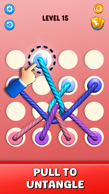 #5. Tangle Master 3D: Untie Rope (Android) By: Think Different FC.