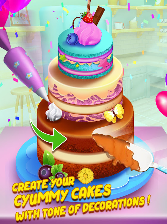 #3. Cake Baking Games : Bakery 3D (Android) By: Taprix