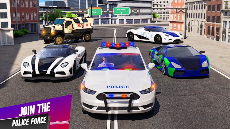 #7. Dubai Police Car Games 3d (Android) By: Apex Fun Games