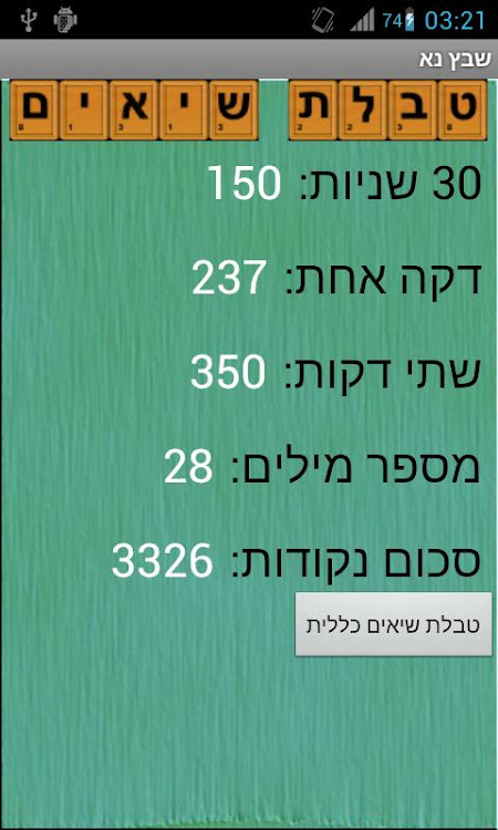 #4. שבץ נא בעברית -Hebrew (Android) By: Beno Bro