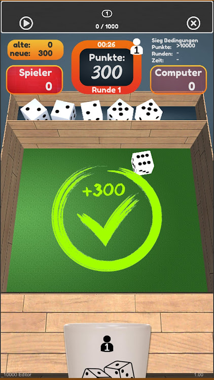 #8. 10000 Dice Farkle King 3D (Android) By: Little Panda Games