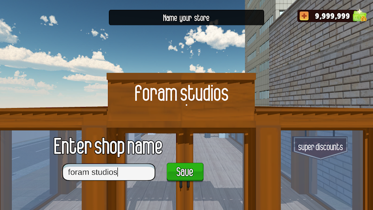 #8. Supermarket business simulator (Android) By: Foram Studios