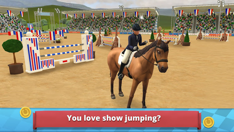 #9. Horse Show Jumping Premium (Android) By: Trophy Games - Animal Games