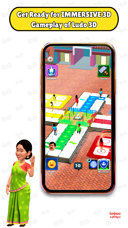 #3. LUDO 3D | TMKOC Game (Android) By: TMKOCPlay (Neela Mediatech Pvt Ltd)