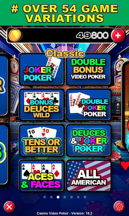 #2. Casino Video Poker (Android) By: nvgamepad