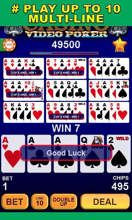 #4. Casino Video Poker (Android) By: nvgamepad