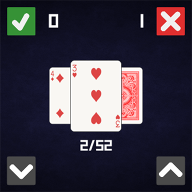 #2. Higher Lower Card Game - Wear (Android) By: RADEFFFACTORY