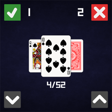 #4. Higher Lower Card Game - Wear (Android) By: RADEFFFACTORY