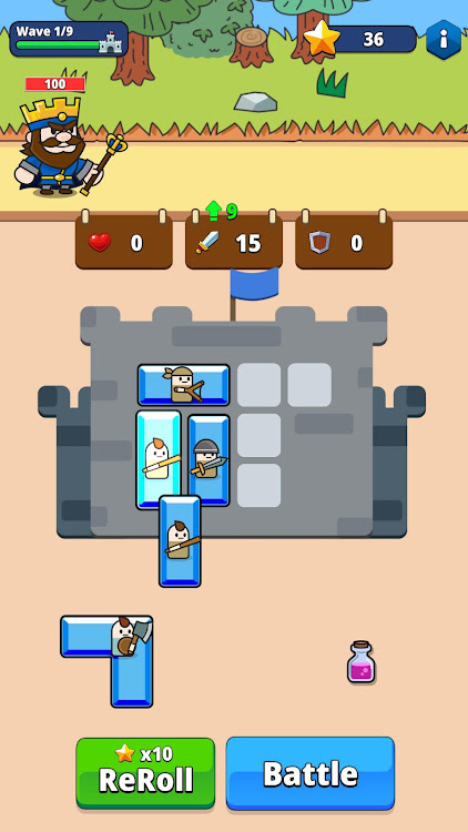 #2. Square Warriors: Puzzle TD RPG (Android) By: New Story Inc.