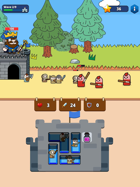 #8. Square Warriors: Puzzle TD RPG (Android) By: New Story Inc.