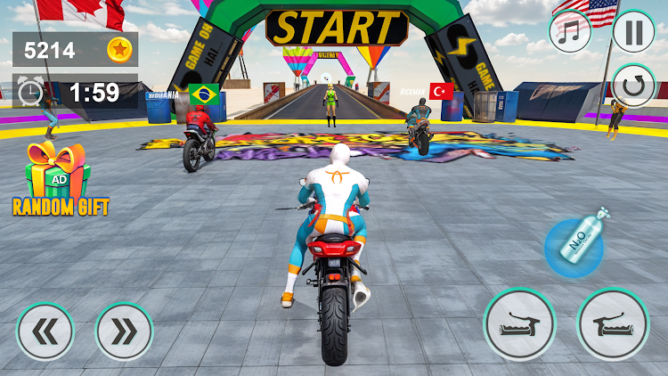 #5. Mega Ramp Stunt - Bike Games (Android) By: GameFit