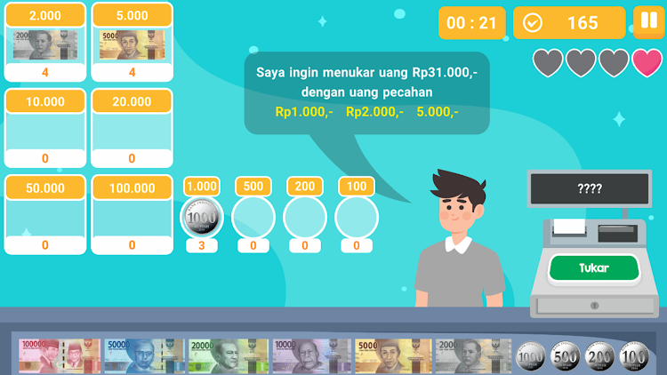 #5. Belajar Tukar Uang Rupiah (Android) By: Qreatif