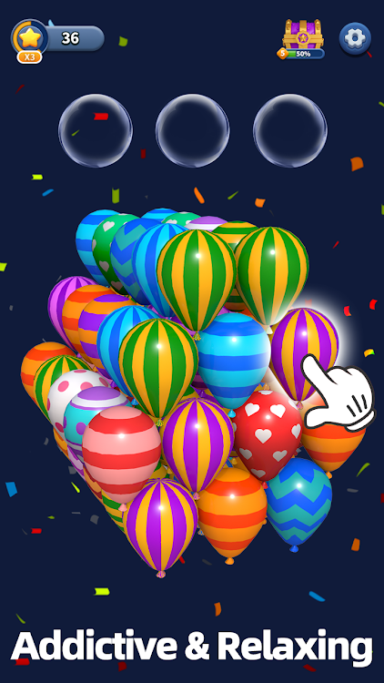 #3. Balloon Triple Match: Match 3D (Android) By: Higgs Studio