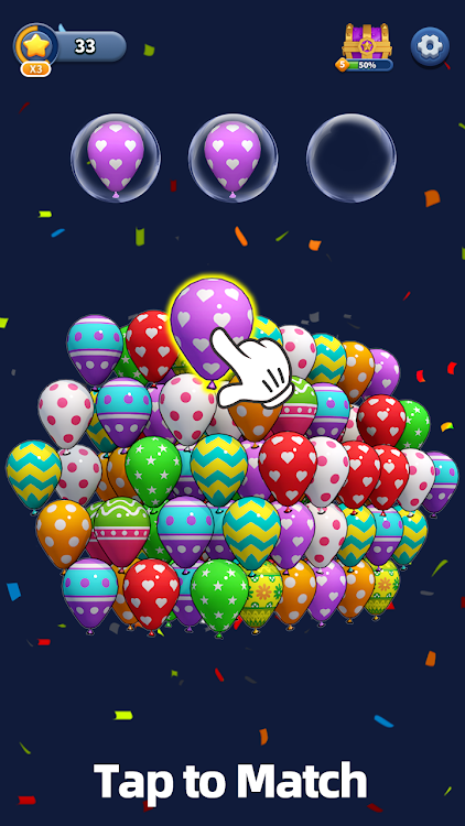 #5. Balloon Triple Match: Match 3D (Android) By: Higgs Studio