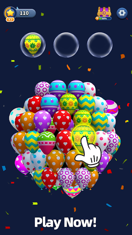 #8. Balloon Triple Match: Match 3D (Android) By: Higgs Studio