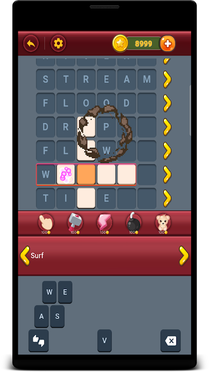 #8. Crossle: Crossword Puzzle Mix (Android) By: PocketStar