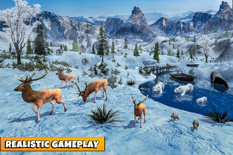 #3. Snow Tiger Game Family Survive (Android) By: i7 Games