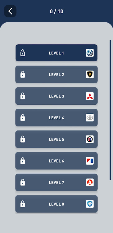 #8. Car Logo Quiz (Android) By: Gryffindor apps