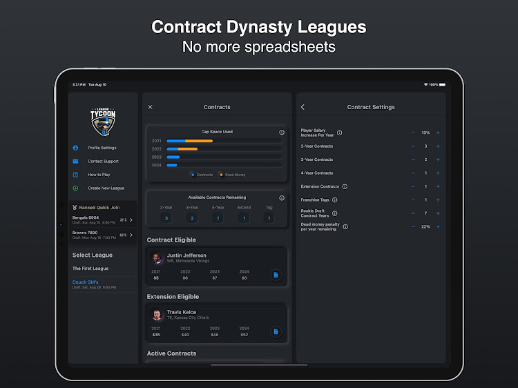 #8. League Tycoon Fantasy Football (Android) By: Figment Labs