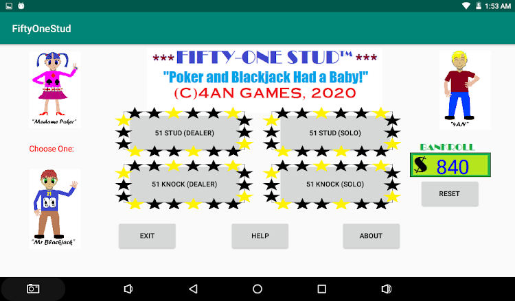 #9. 51-Stud (Android) By: 4AN Games