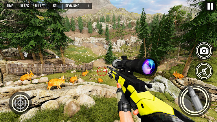 #2. Wild Rabbit Hunt Shooting Game (Android) By: Fun Fire Hero Adventure Games