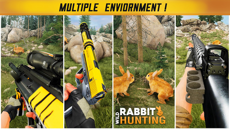 #4. Wild Rabbit Hunt Shooting Game (Android) By: Fun Fire Hero Adventure Games