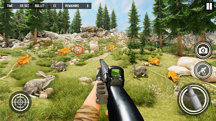 #6. Wild Rabbit Hunt Shooting Game (Android) By: Fun Fire Hero Adventure Games