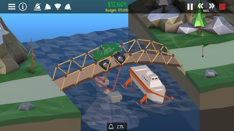 #2. Poly Bridge 2 (Android) By: Dry Cactus Limited