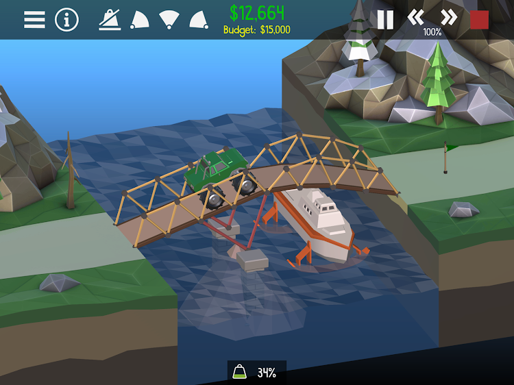 #10. Poly Bridge 2 (Android) By: Dry Cactus Limited