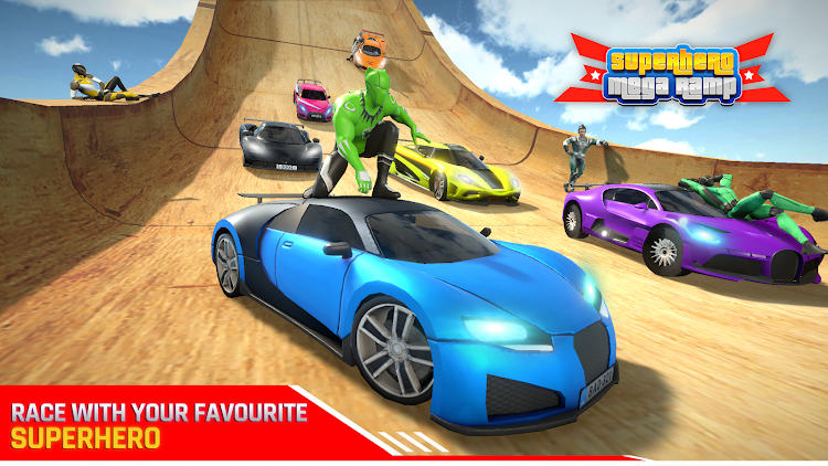 #3. Superhero Mega Ramp: Racing (Android) By: Supercode Games