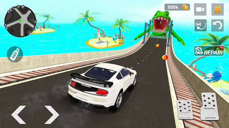 #4. Car Crash Games Mega Car Games (Android) By: GamePark