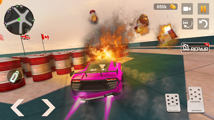 #6. Car Crash Games Mega Car Games (Android) By: GamePark