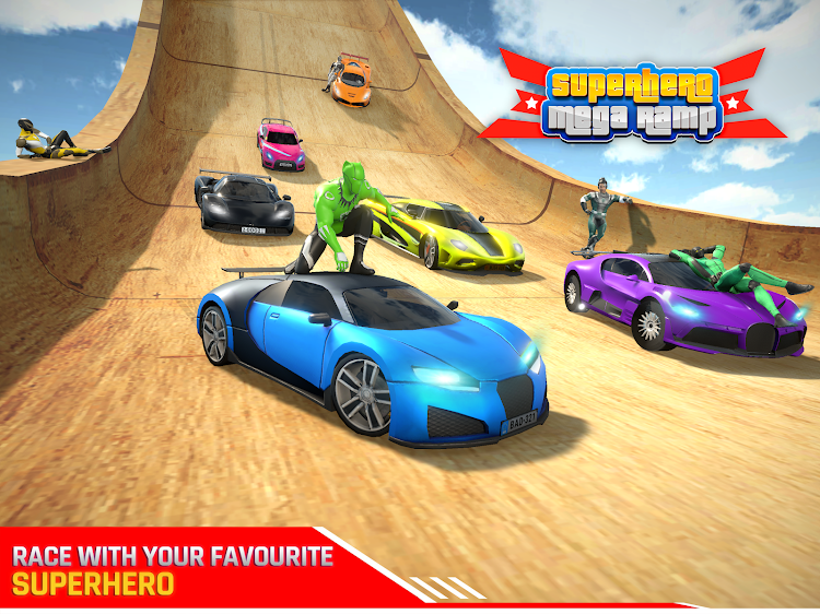 #8. Superhero Mega Ramp: Racing (Android) By: Supercode Games