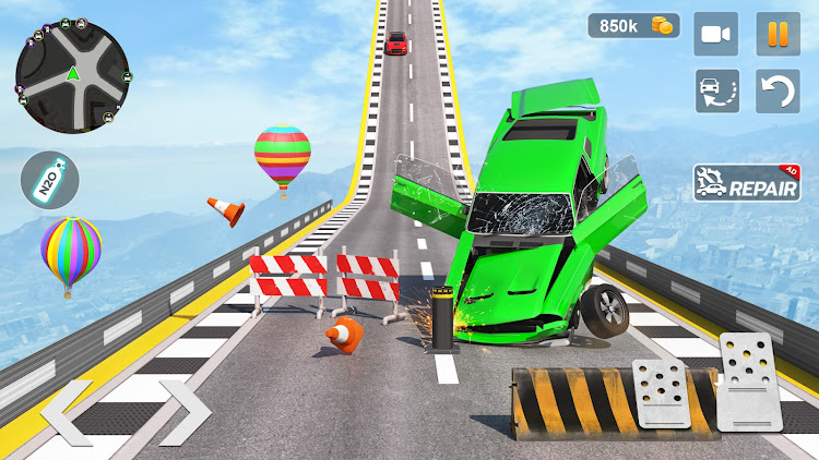 #7. Car Crash Games Mega Car Games (Android) By: GamePark