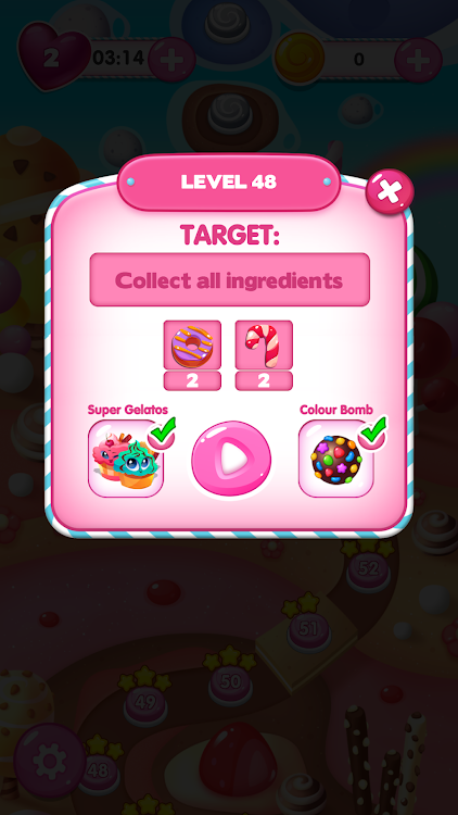 #5. Gelato Crunch : Match 3 Game (Android) By: Unicorn Game Studio