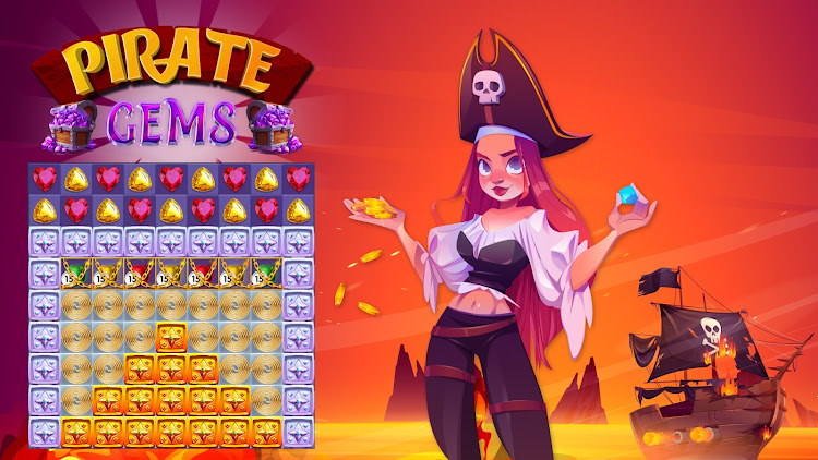 #9. Pirate Gems (Android) By: Unicorn Game Studio