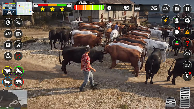 #7. Farm Animal Transport Cow Game (Android) By: Dreamland Games Studios