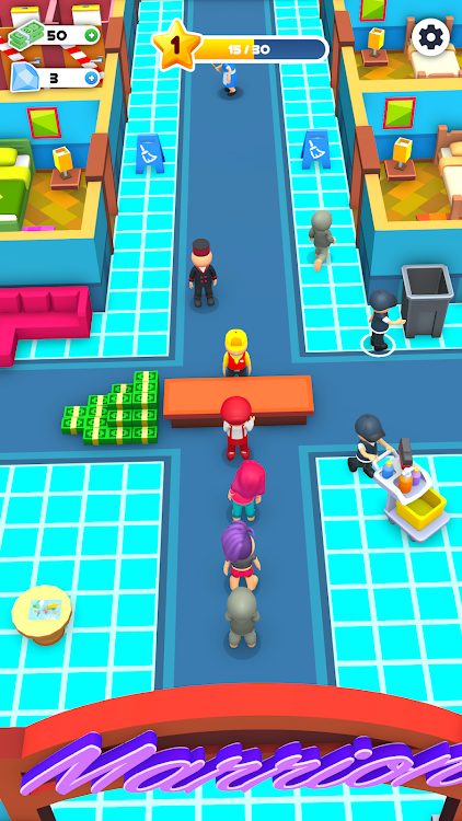 #9. Hotel Tycoon - My idle game 3D (Android) By: TnTn